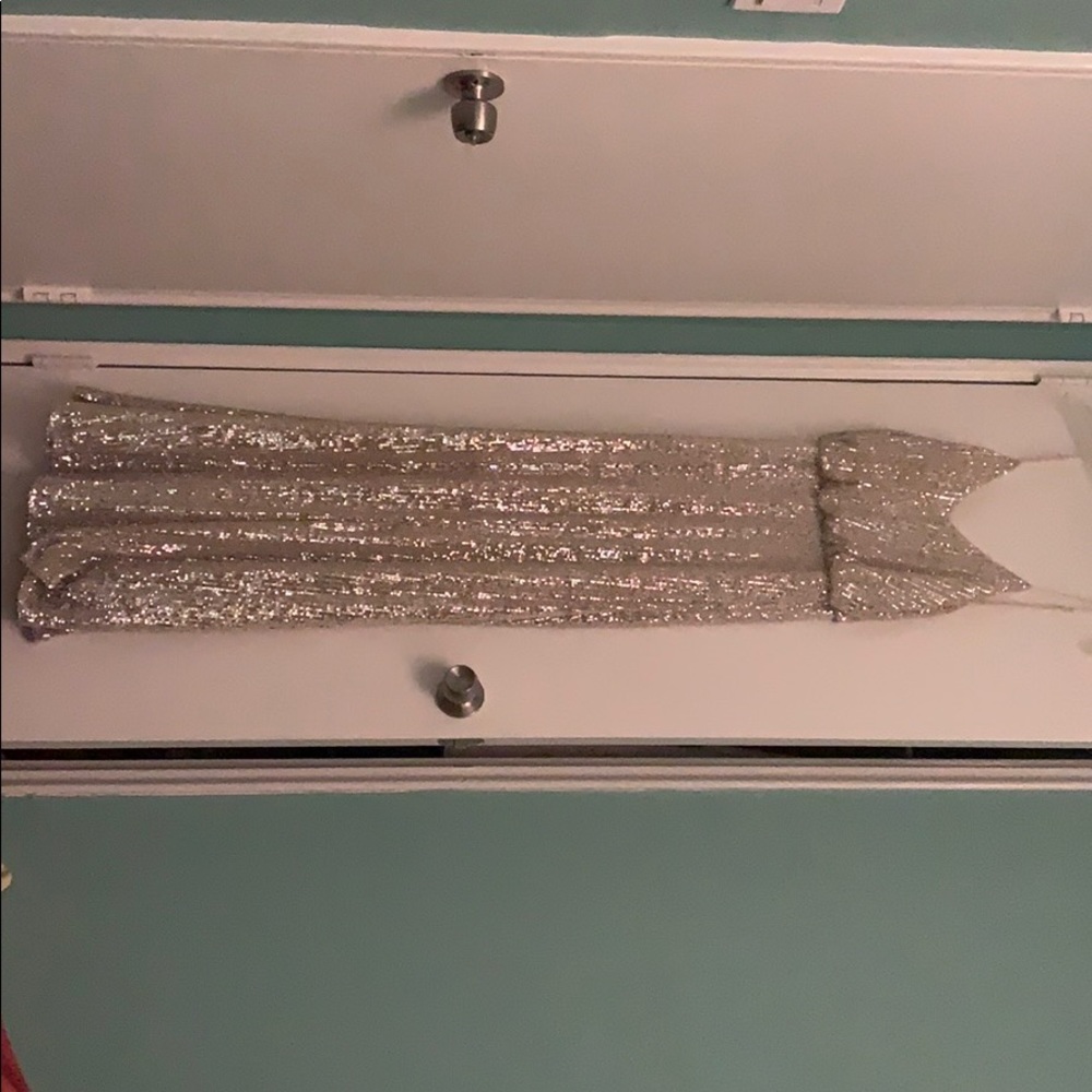 Lulus Silver Sequin Dress